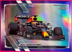 Tarjeta refractora púrpura Verstappen 2021 Topps Fórmula 1 cromada #98 141/399 - Imagen 1 de 2