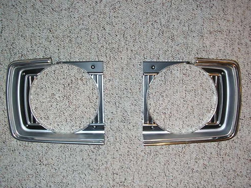 Biseles de faros cromados y negros para Dodge Dart 1967 67 bisel de lámpara moldura mopar Foto 1 de 4