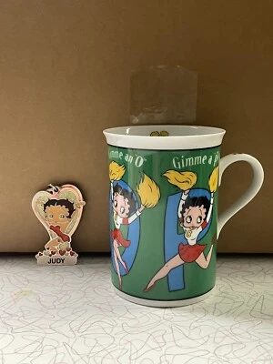 Betty Boop Tasse Danbury Mint Cheerleader Gimme a BOOP feines Porzellan & Schlüsselanhänger - Bild 1 von 4