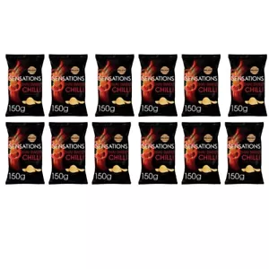 Case of 12 Walkers Sensations Thai Sweet Chilli Sharing Bag Crisps 150g - Picture 1 of 7