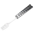 Outdoor Tableware Butterfly Knife Practicing Trainer Safety Bailsong Spoon Fork