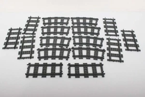 Lego Train Supplemental RC Train Set 7896-1 8x Straight & 8x Curved Rails 100% - Picture 1 of 2
