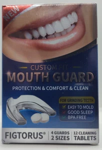 Night Guard for Teeth Grinding & Clenching Dental Mouth Guard + 12 Cleaning Tabs - Picture 1 of 2