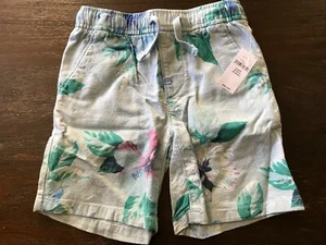 NWT Baby Gap 5 Years 5T Toddler Boys Girls Linen Shorts Tropical New Floral - Picture 1 of 3