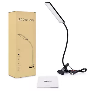 Adjustable Clip On LED Desk Lamp USB Flexible Reading Study Table Night Light - Picture 1 of 12