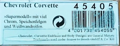 BUSCH 45405 Chevrolet Corvette - scala H0 - Immagine 1 di 4