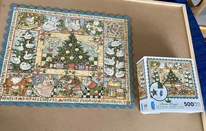 CHRISTMAS PUZZLE SUSAN WINGET Holiday Treasures VELVET Back Rare 500 p Complete - Picture 1 of 19