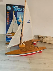 Günther Sailboat Cat 1 Catamaran Seifert Boat Wood UNUSED ORIGINAL PACKAGING Ship NEW - Picture 1 of 19
