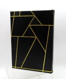 Graphic Image Journal 7" Leather Hardcover 224 Lined Pages Black w Gold - Picture 1 of 7