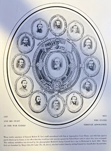 1912 Vintage Illustration General Robert E Lee & Staff - Picture 1 of 2