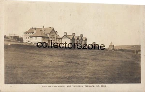 St Bees Eaglesfield House & Victoria Terrace Tral Photo Postcard local publisher - Foto 1 di 2