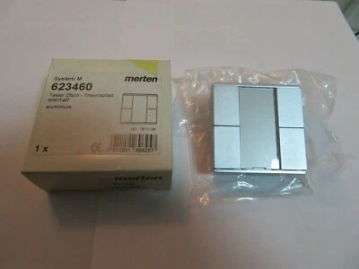 Merten EIB KNX Instabus Taster 2 fach Aluminium System M 623460 Neu unbenutzt  - Bild 1 von 2
