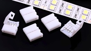 5 x RGB LED Streifen Strip Connector Adapter Clip Schnell Verbinder 4 Polig 10mm
