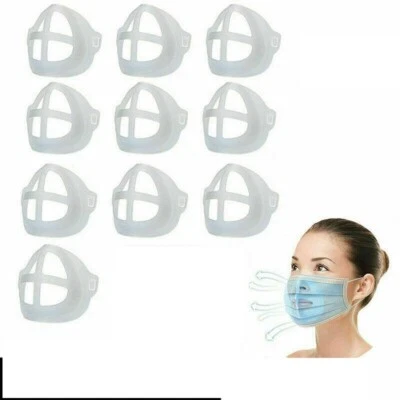 10x 3D Face Mask Reusable Holder Inner Support Frame Silicone Mouth Mask Bracket - Image 1 of 4