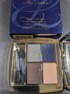 ESTEE LAUDER PURE COLOR ENVY LUXE EYESHADOW QUAD - 02 INDIGO NIGHT (A01) - BNIB - Picture 1 of 3