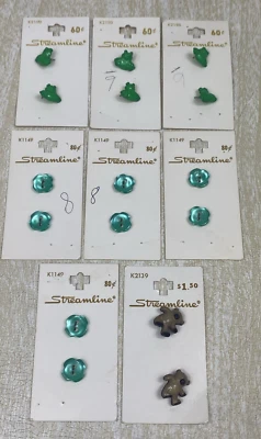 Streamline - 16 Vintage Buttons 8 K1149 Flowers, 6 K2190 Frogs & 2 K2139 Bears - Image 1 of 4