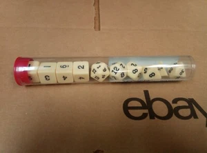 * Koplow DIce Ivory & Black 10ct - Picture 1 of 1