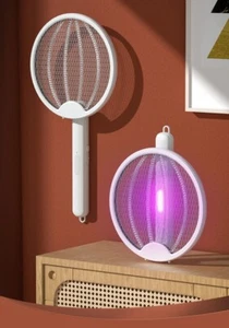 2-in-1 Electric Mosquito Swatter | UV Bug Zapper 3000V | USB Rechargeable - Picture 1 of 20