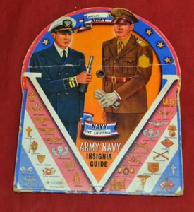 WWII ARMY-NAVY INSIGNIA GUIDE * Smilin' Ed McConnell WBBM radio / Chicago Sun - Picture 1 of 10