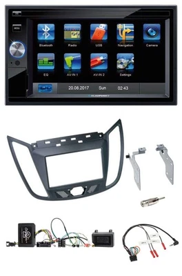 Blaupunkt 2DIN Bluetooth TMC USB Lenkrad SD Navigation für Ford C-Max ab 2011 gr - Bild 1 von 4