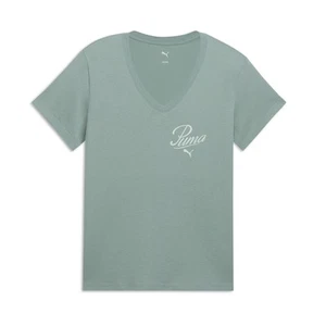 PUMA Essentials Script Women's V-Neck Tee - Picture 1 of 20