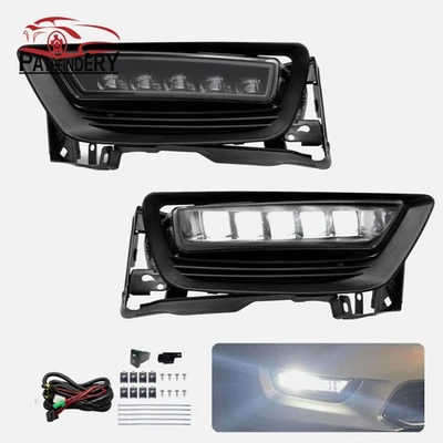 Fog Lights LED Front Bumper Lamps For 2013-14-2015 Honda Accord 4DR Sedan+Wiring - Image 1 of 4