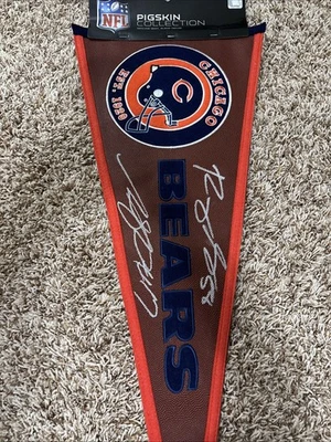 Banderín firmado por Roquan Smith de los Chicago Bears con Anthony Miller automático Foto 1 de 4