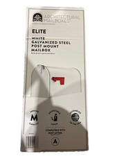 Elite Post-Mount Mailbox Medium White Steel - E1100WAM