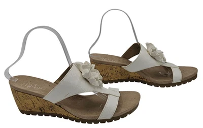 Босоножки Life Stride женские размер 9,5 Nala на танкетке без шнуровки цветочный пробковый белый - Изображение 1 из 4