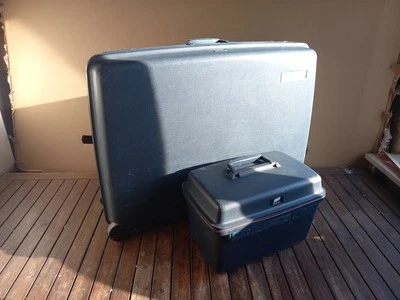 VISA DELSEY Hartschalen Koffer / Trolley + Beayty Case mit 2 Rollen & Schloss ! - Bild 1 von 4