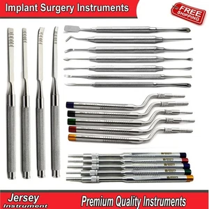 Dental Periosteal Implant Surgery Tools Osteotomes Off Set Concave Sinus Lift - Picture 1 of 5
