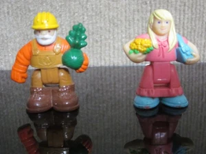 Figurine Fisher Price Geo Trax ricambio ragazza shopper agricoltore operaio - Foto 1 di 7