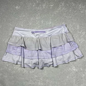Lululemon Skirt Size 8 Nothing To Hide Lavender Purple Ruffled Running Skirt - Picture 1 of 13