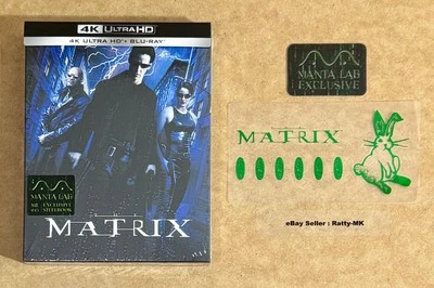 THE MATRIX - MANTA LAB FULL SLIP 4K + BLU RAY STEELBOOK - NEW & SEALED - Image 1 of 4