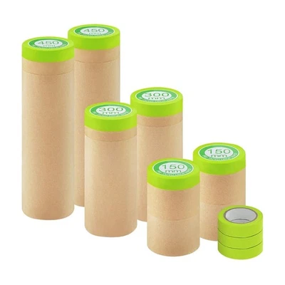 Papel para enmascarar pintura, paquete de 6 cintas y papel para pintores de cortinas, enmascarar tamaños surtidos Foto 1 de 4