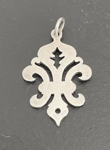 VINTAGE JAMES AVERY STERLINGSILBER FLEUR DE LIS ANHÄNGER! - Bild 1 von 8