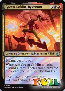 Green Goblin, Revenant 0130 MTG Marvel's Spider-Man Uncommon NP Foil - Picture 1 of 1