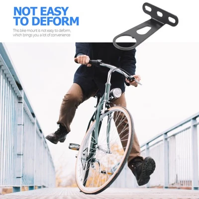Bike Front Lamp Mount Steel Holder for Bicycle Light Easy Install Black - Image 1 of 4