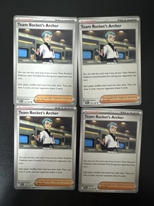 [4x Juego] Juego de cartas coleccionables Pokémon Team Rocket's Archer 170/182 x4 SV10: Destined Rivals - Imagen 1 de 1