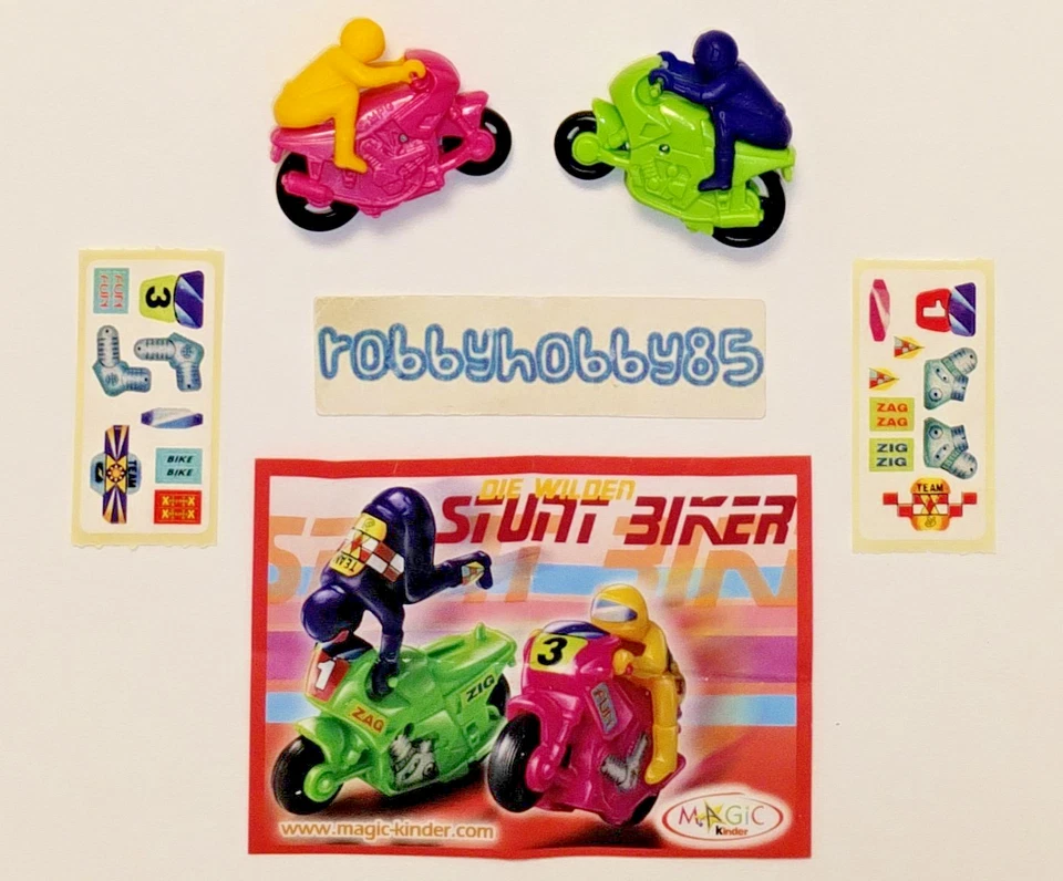 Komplettsatz Stunt Riders (2S-369 - 2S-370) + 2 bpz Ü-ei Überraschung 2006/2007 - Bild 1 von 1