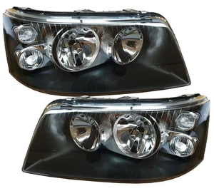 Schwarz Klarglas Scheinwerfer für VW T5 Baujahr 2003 bis 2009 Ersatz Upgrade neu - Bild 1 von 6