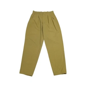 Vintage Bugle Boy Yellow Pleated Trousers Tapered Streetwear Retro Unisex Pants - Picture 1 of 5