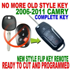 GT KEY FLIP REMOTE FOR 2006-11 CAMRY DOT CHIP KEYLESS ENTRY FOB IMMOBILIZER JDM - Picture 1 of 6