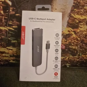 JOBY USB C Hub with HDMI 4K, 2 USB-A 3.0 sockets, USB C PD, USB Multi-Socket - Afbeelding 1 van 7