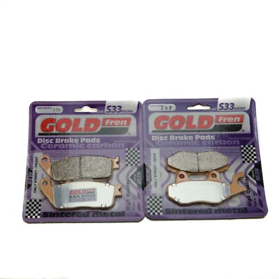Pastillas de freno delanteras y traseras Goldfren S33 para Triumph Speedmaster 865cc/EFi 2010-2016 Foto 1 de 3