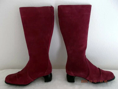 Botas de Gamuza Mujer ROJAS/Rosa 8W Sin Caja NUNCA USADAS Newport News Cremallera ¡REBAJADAS! Foto 1 de 4