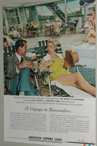 1957 AMERICAN EXPORT LINES advertisement, Cary Grant, Deborah Kerr - Picture 1 of 3