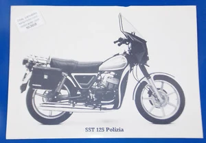 1980's CAGIVA SST 125 POLICE 2 STROKE ORIGINAL DEALER PHOTO BROCHURE 11"x8" - Picture 1 of 2