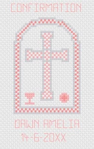 Confirmation Girl Cross Stitch Card Kit or Pattern - by Florashell - Picture 1 of 1