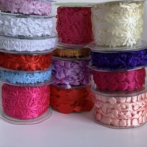 May Arts Satin ausgeschnittenes Band Baby Dusche Flamingo Herz Tulpe Gänseblümchen Lippen Party - Bild 1 von 16